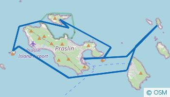Navega por Seychelles zarpando desde Praslin